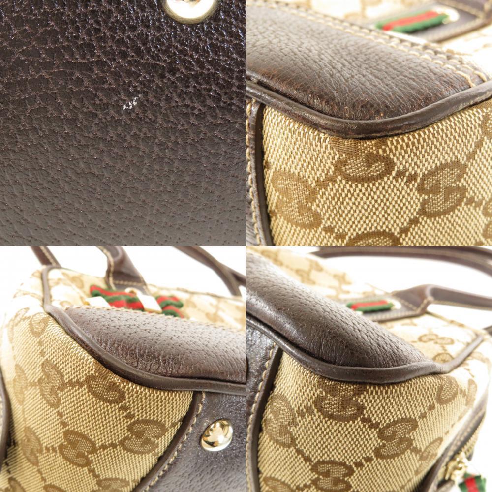 Gucci GG Canvas Princy Boston bag monogram canvas brown leather - Picture 9 of 10